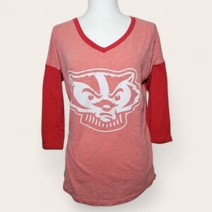 SALE Wisconsin Badgers × Victorias Secret PINK × 5th & Ocean Tee College Y2K SM